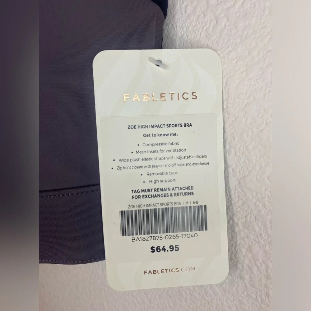 Fabletics NWT medium sports bra